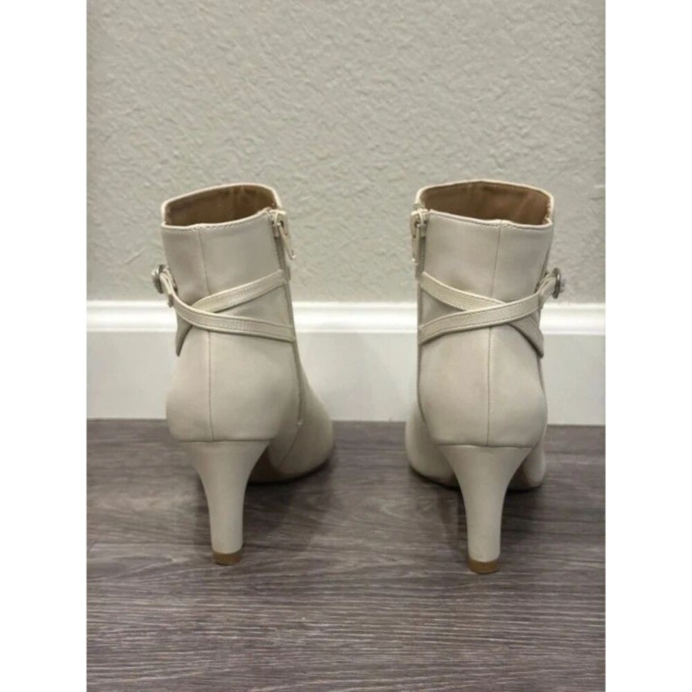 Life stride Guild size 8 FLEX  sole cream ankle booties buckle - Picture 6 of 11